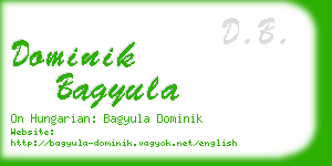 dominik bagyula business card